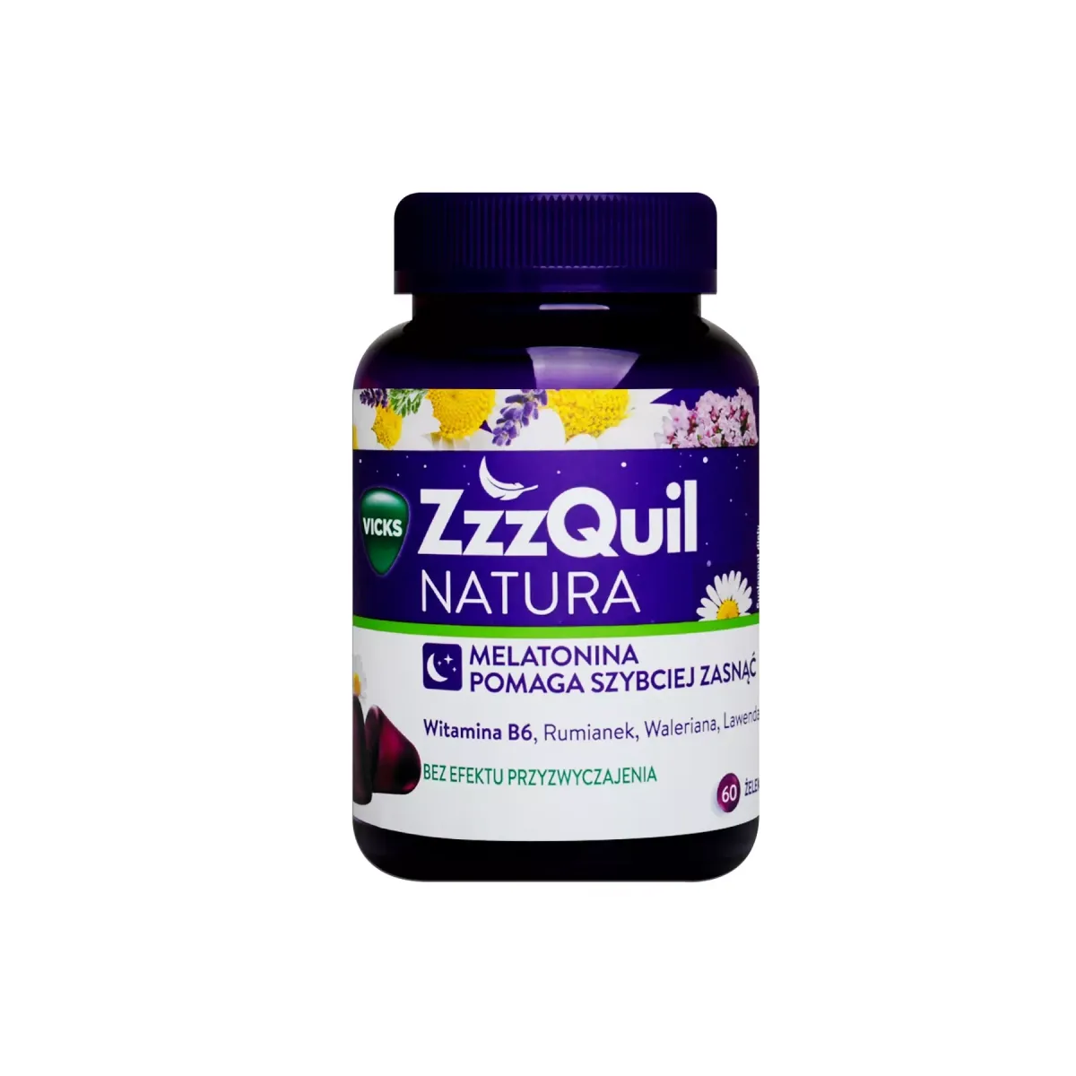 ZZZQUIL NATURA ŻELKI smak owoców leśnych 60 sztuk