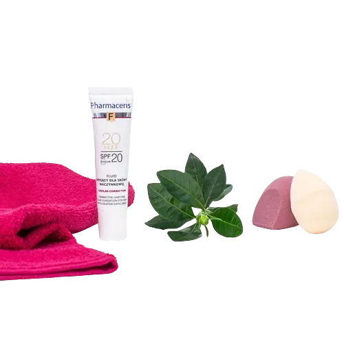 PHARMACERIS F: CAPILAR-CORRECTION: FLUID KRYJĄCY DLA SKÓRY NACZYNKOWEJ SPF 20 NUDE 20