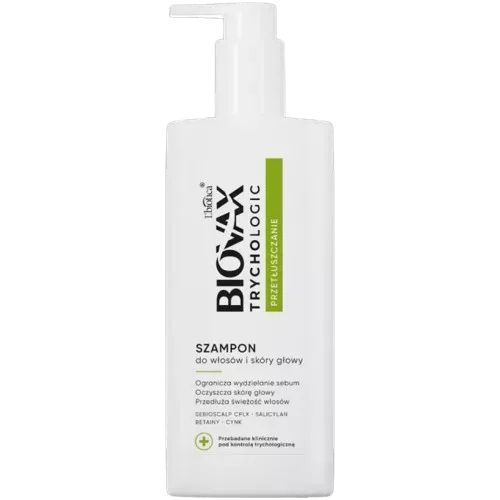 L'BIOTICA BIOVAX Trychologic Przetłuszczanie Szampon do włosów i skóry głowy 200 ml