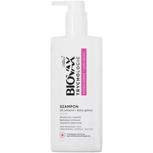 L'BIOTICA BIOVAX Trychologic Przesuszenie i Łamliwość Szampon do włosów i skóry głowy 200 ml