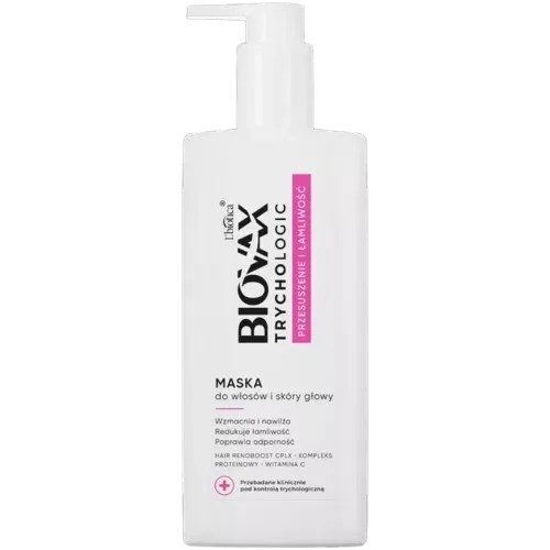 L'BIOTICA BIOVAX Trychologic Przesuszenie Maska do włosów  200 ml DW:2026/12/31