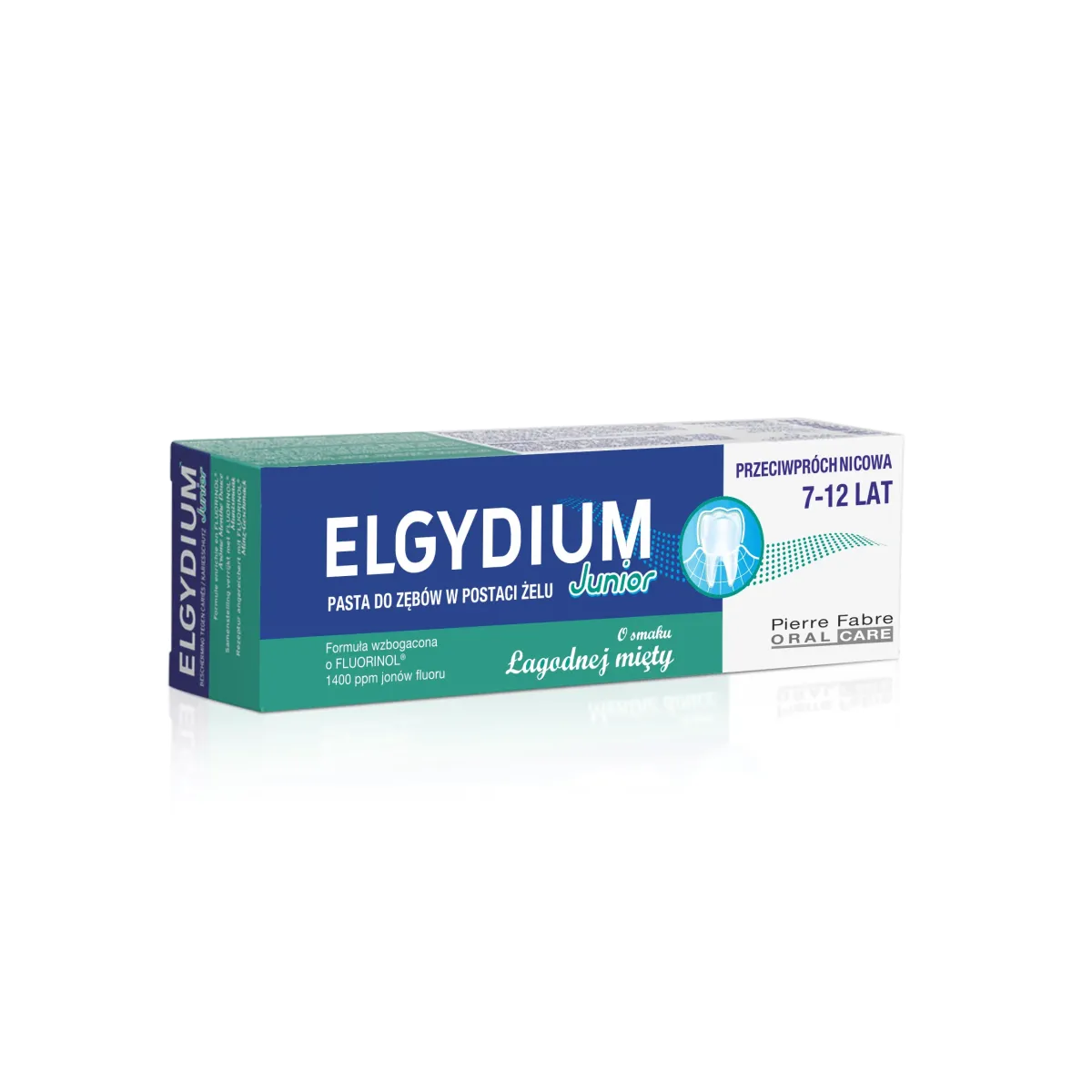 ELGYDIUM JUNIOR ŁAGODNA PASTA DO ZĘBÓW DLA DZIECI OD 7 DO 12 LAT 50 ml