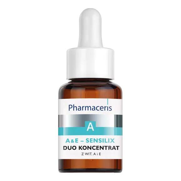PHARMACERIS A A&E-SENSILIX DUO KONCENTRAT Z WIT. A&E 30 ml W 27% SKAWALENIE