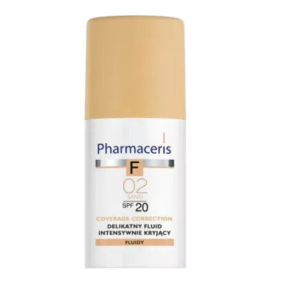 PHARMACERIS F COVERAGE-CORRECTION DELIKATNY FLUID INTENSYWNIE KRYJĄCY SPF 20 02 SAND 30 ml