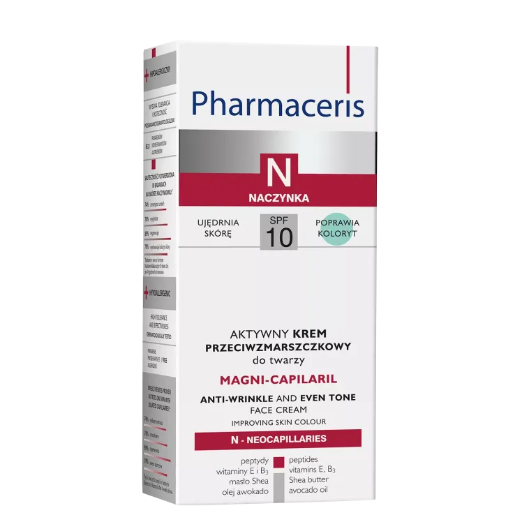 PHARMACERIS N MAGNI-CAPILARIL AKTYWNY KREM PRZECIWZMARSZCZKOWY DO TWARZY SPF 10 50 ml