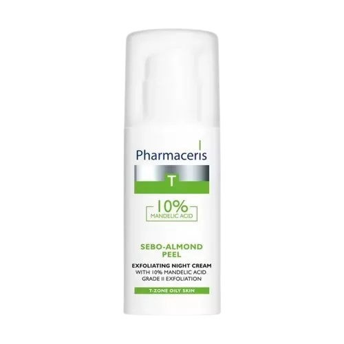 PHARMACERIS T SEBO-ALMOND PEEL KREM Z 10% KWASEM MIGDAŁOWYM NA NOC 50 ml