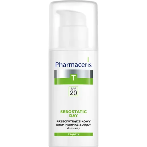 PHARMACERIS T SEBOSTATIC DAY PRZECIWTRĄDZIKOWY KREM NORMALIZUJĄCY SPF 20 DO TWARZY NA DZIEŃ 50 ml