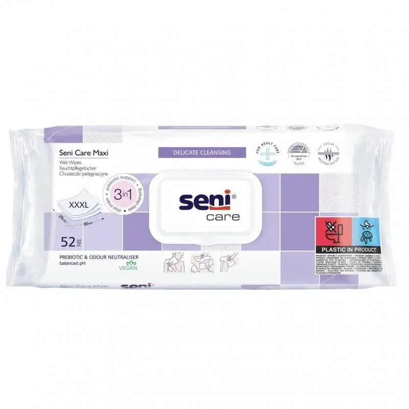 SENI CARE chusteczki nawilżane 3w1 Maxi 52szt