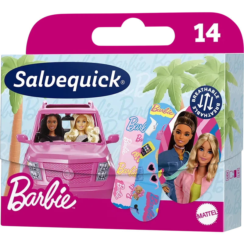 SALVEQUICK BARBIE PLASTRY DLA DZIECI 14 sztuk