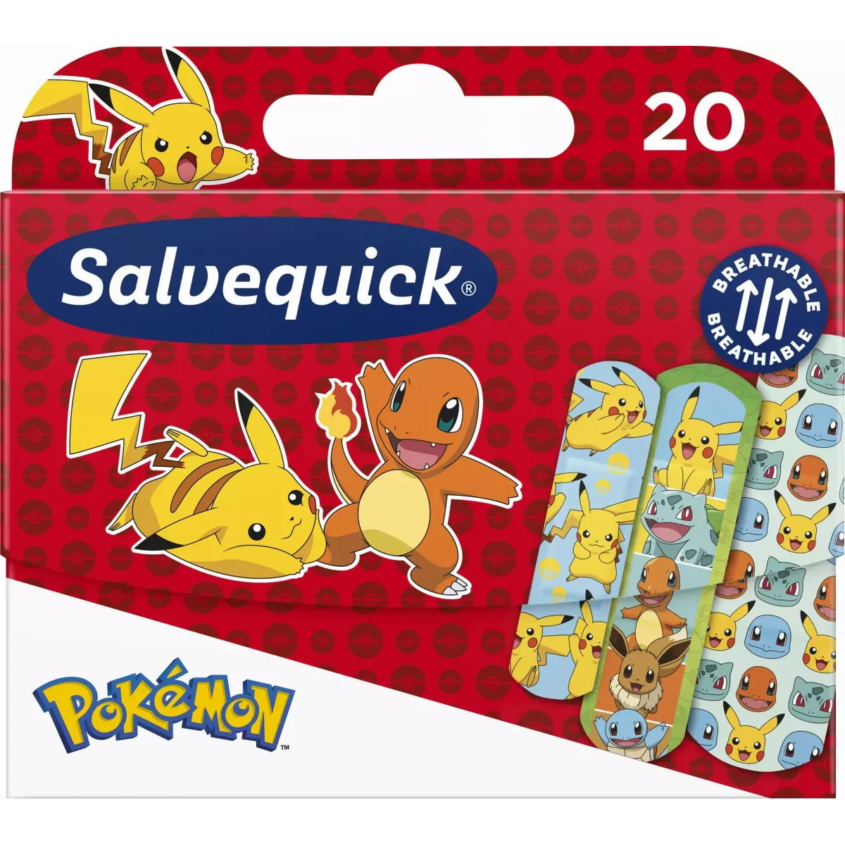 SALVEQUICK KIDS POKEMON PLASTRY 20 sztuk