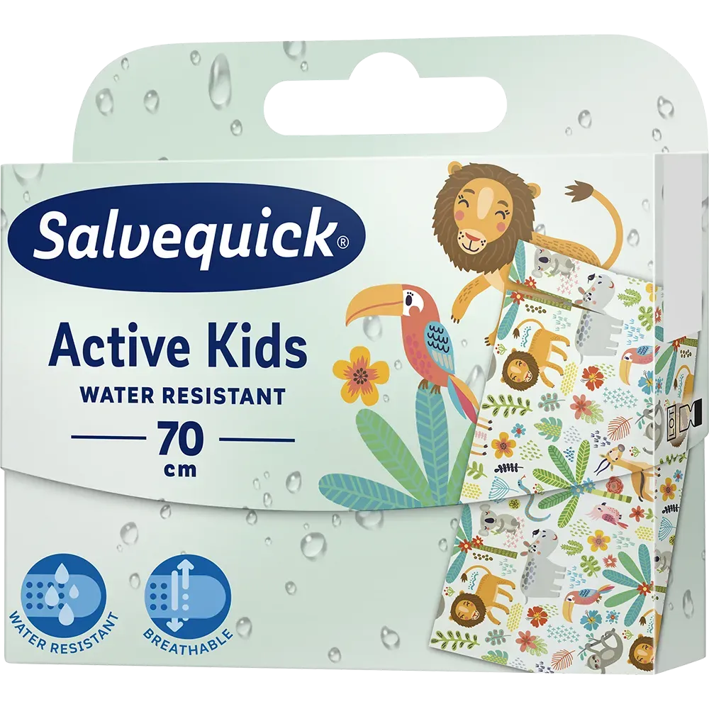 SALVEQUICK ACTIVE KIDS PLASTRY DLA DZIECI 70 cm (10 cm x 6 cm) 7 sztuk