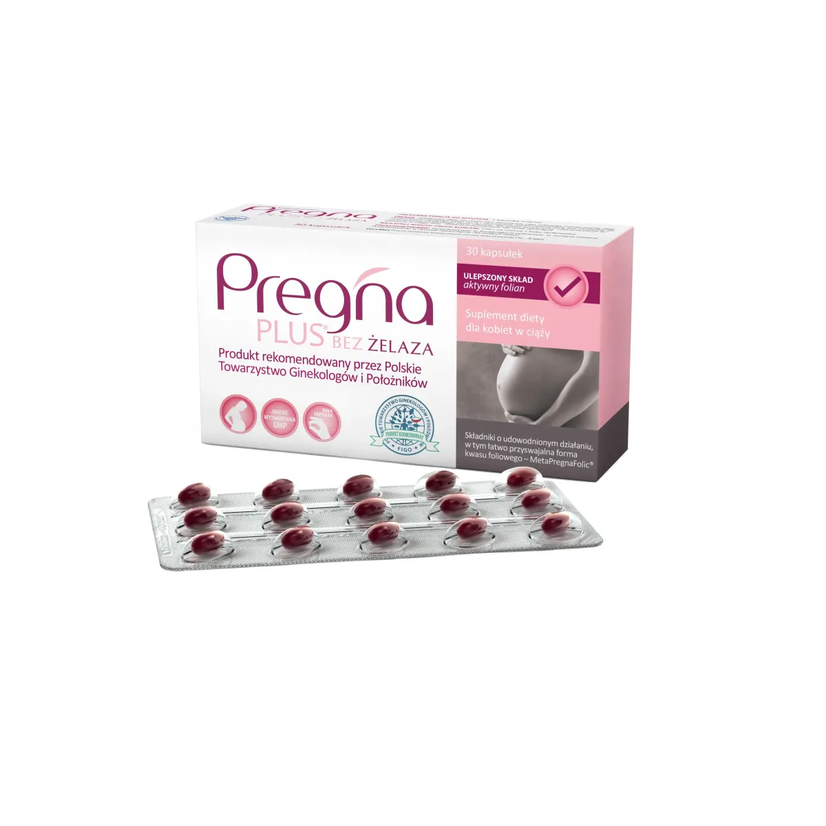 PREGNA PLUS BEZ ŻELAZA 30 kapsułek