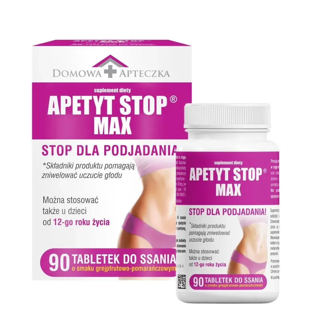 APETYT STOP MAX 90 tabletek do ssania o smaku grejpfrutowo-pomarańczowym