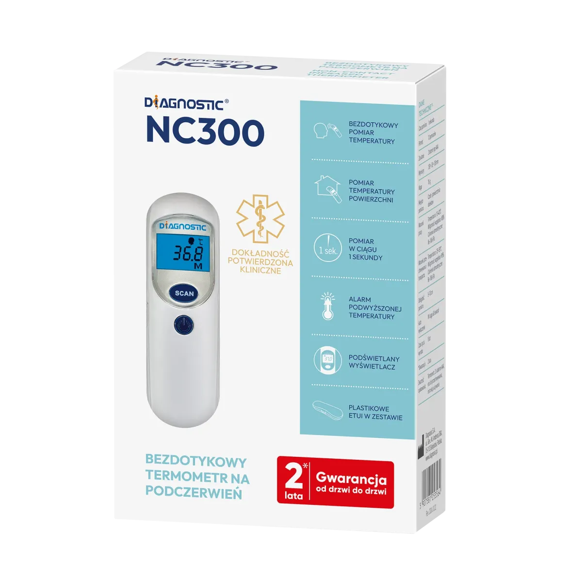 DIAGNOSTIC NC300 TERMOMETR BEZDOTYKOWY 1 zestaw