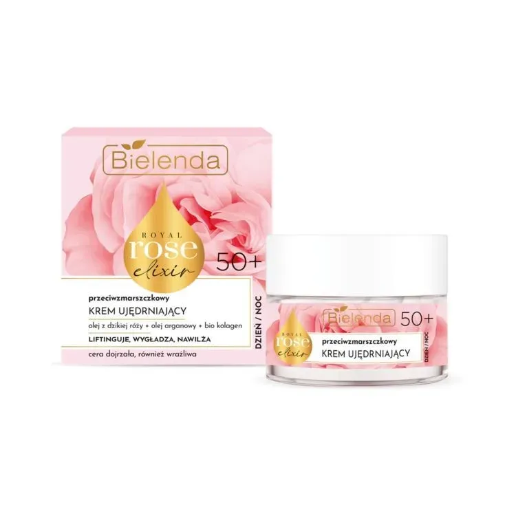 BIELENDA ROYAL ROSE ELIXIR PRZECIWZMARSZCZKOWY KREM UJĘDRNIAJĄCY 50+ NA DZIEŃ I NA NOC 50 ml