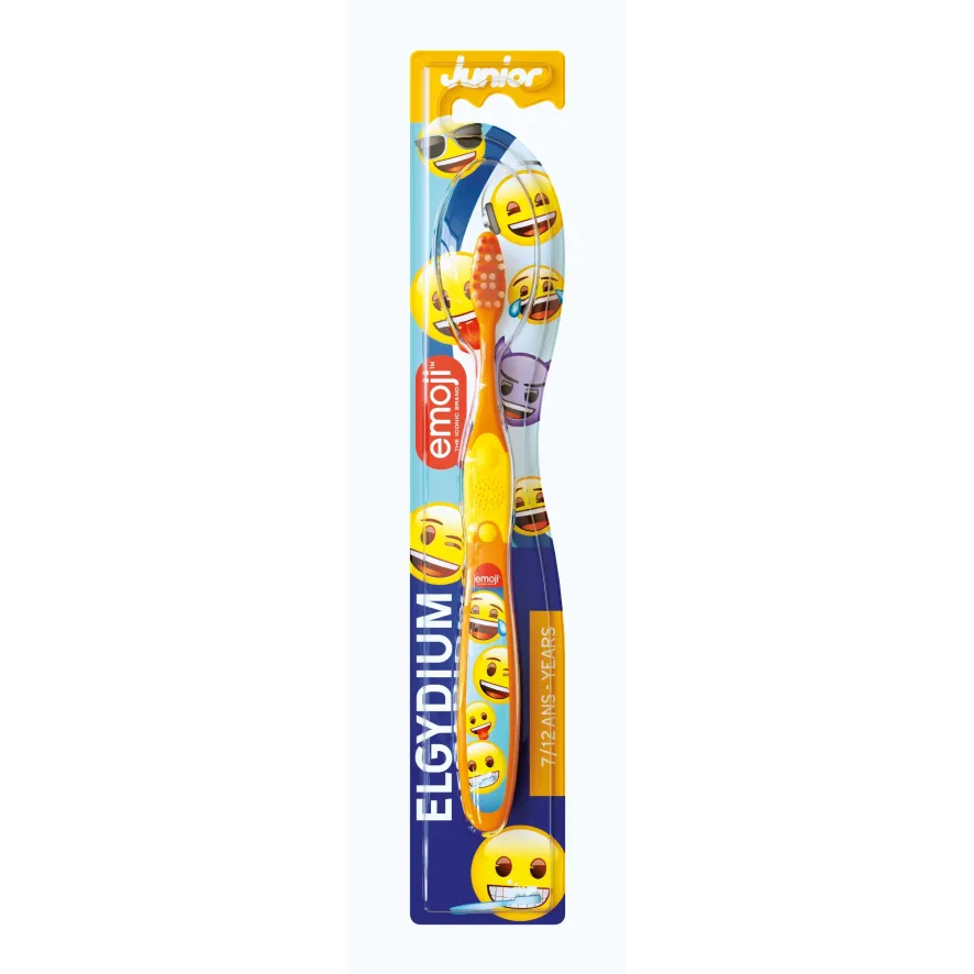 ELGYDIUM EMOJI JUNIOR SZCZOTECZKA DO ZĘBÓW DLA DZIECI W WIEKU 7-12 LAT 1 sztuka