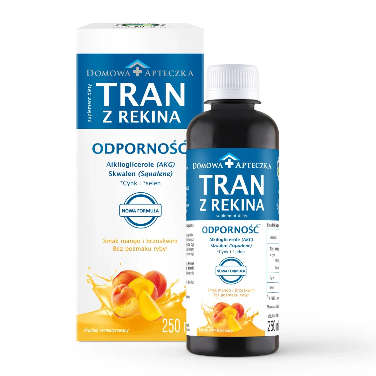 TRAN Z REKINA O SMAKU MANGO I BRZOSKWINI 250 ml