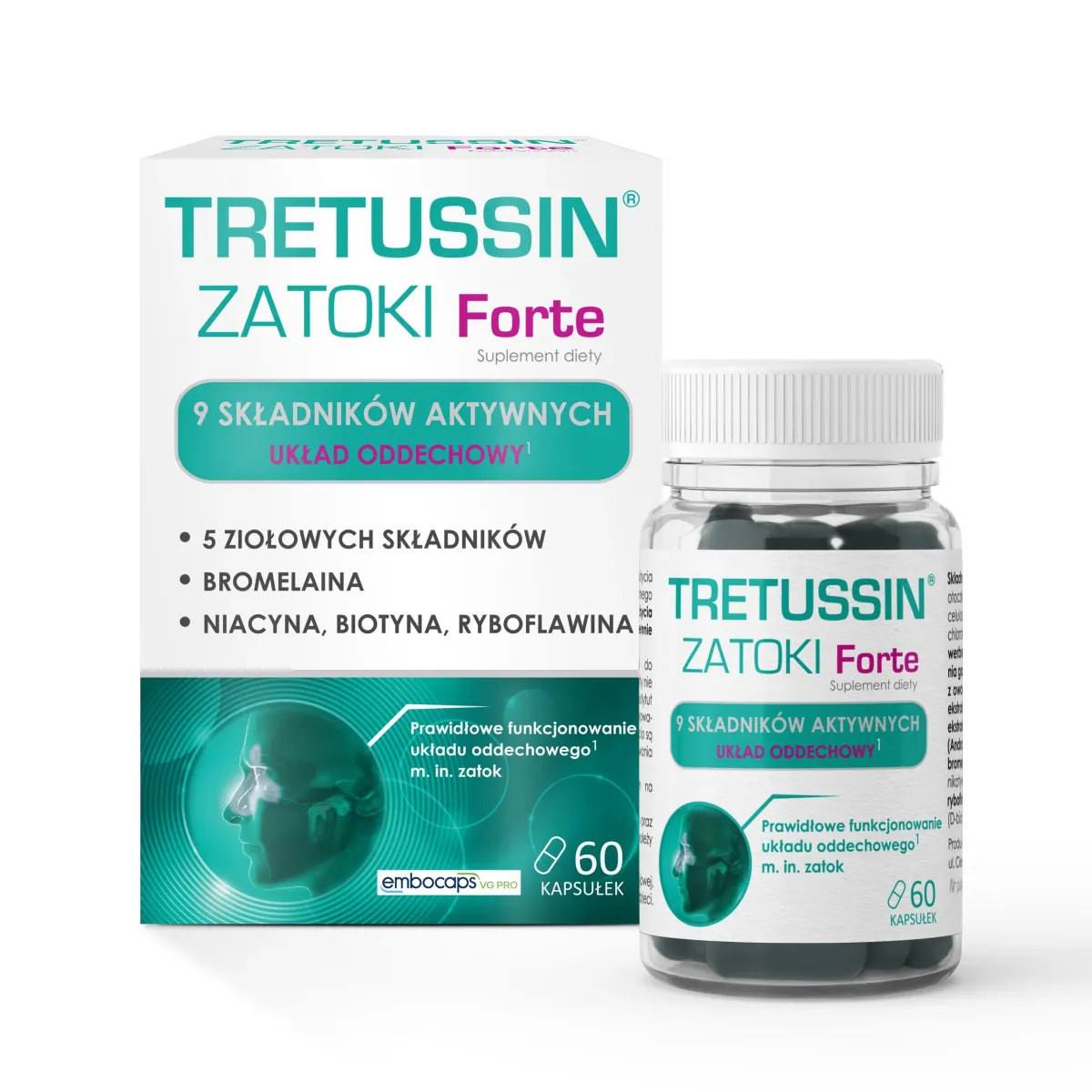 TRETUSSIN ZATOKI FORTE 60 kapsułek