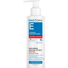 EMOTOPIC BACTERIA CONTROL MICELARNA EMULSJA MYJĄCA MEDICAL do twarzy i ciała 190 ml