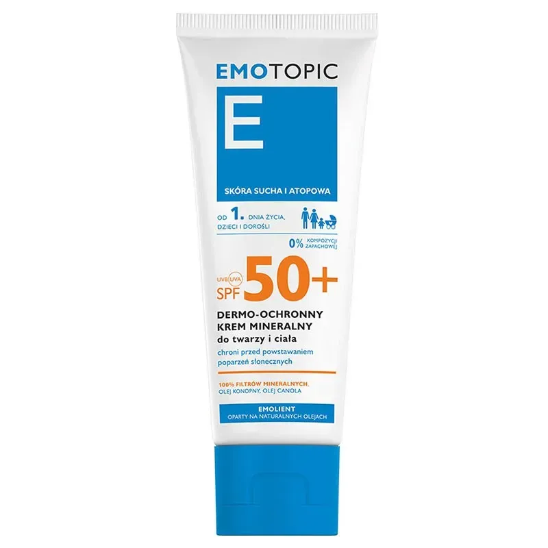 EMOTOPIC DERMO-OCHRONNY KREM MINERALNY DO TWARZY I CIAŁA SPF 50+ 75 ml
