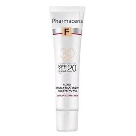 PHARMACERIS F: CAPILAR-CORRECTION: FLUID KRYJĄCY DLA SKÓRY NACZYNKOWEJ SPF 20 OPAL 30