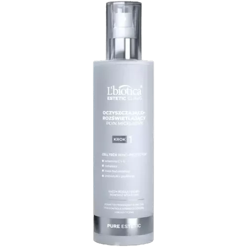 L'BIOTICA: Estetic Clinic PURE: Estetic Oczyszczająco-rozświetlający: Płyn micelarny 200 ml