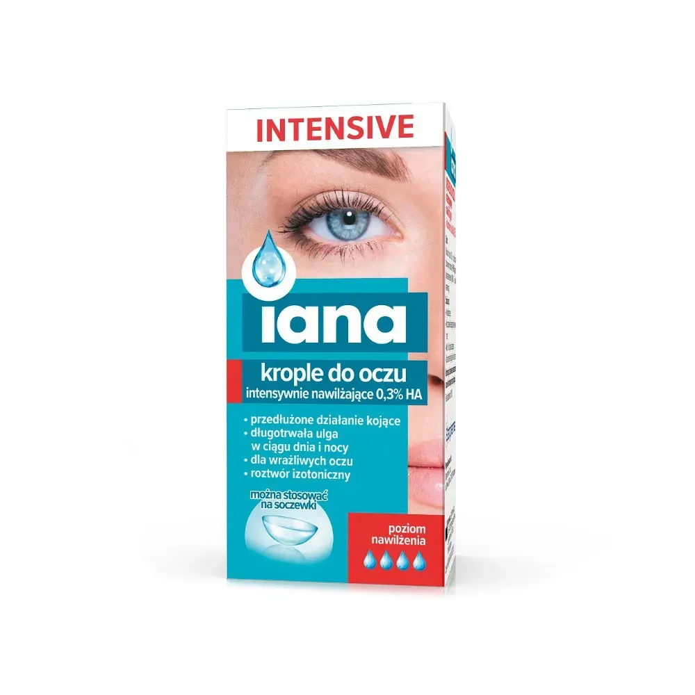 IANA INTENSIVE KROPLE DO OCZU INTENSYWNIE NAWILŻAJĄCE 0,3% HA 10 ml