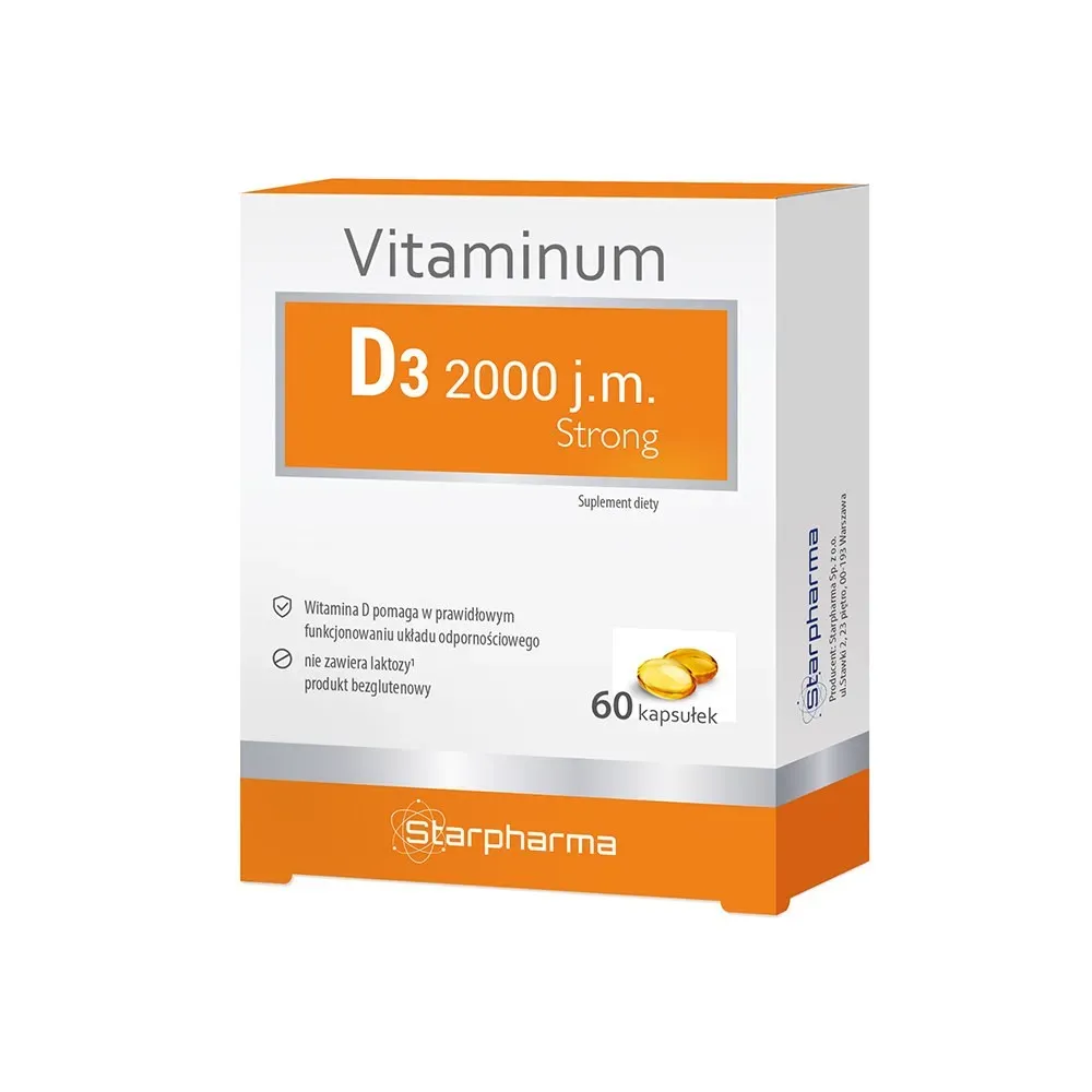 VITAMINUM D3 2000 j.m. STRONG 60 kapsułek
