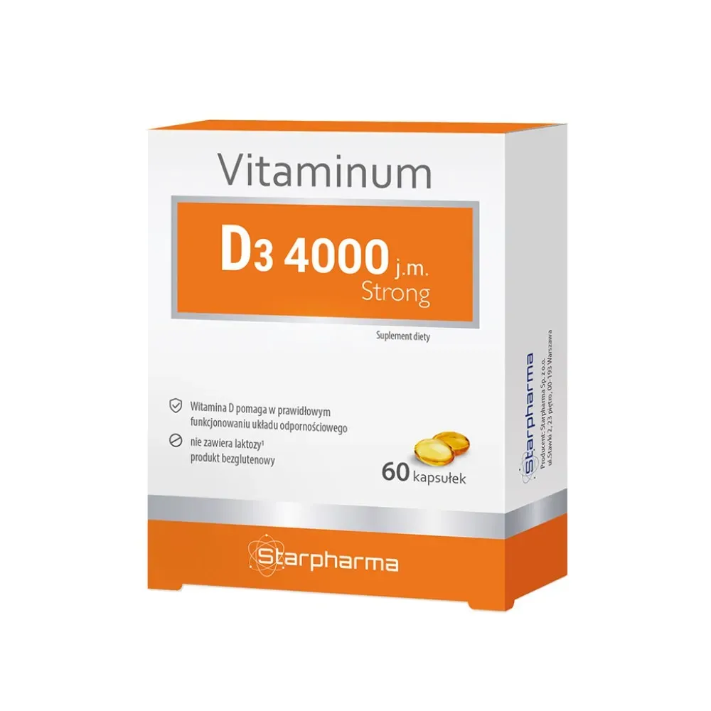 VITAMINUM D3 4000 j.m. STRONG 60 kapsułek