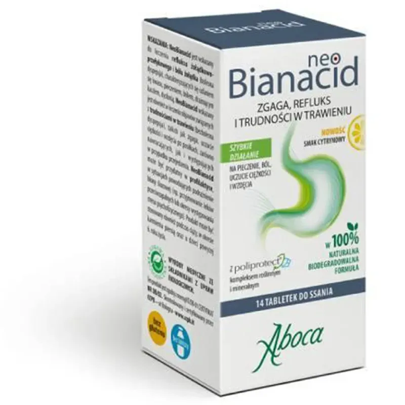 NEOBIANACID 14 tabletek do ssania o smaku cytrynowym