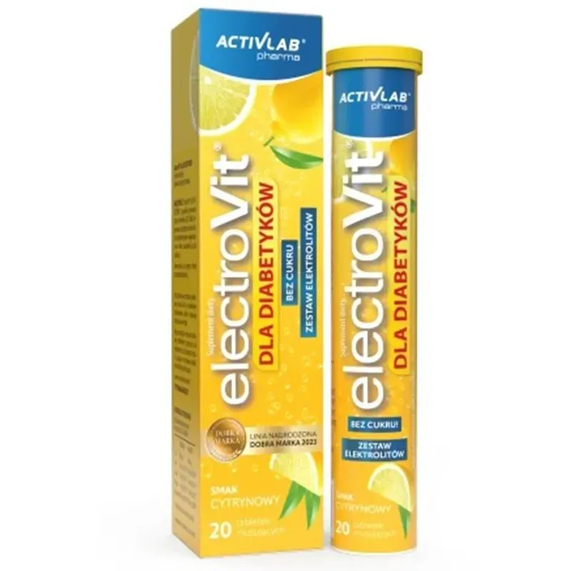 ELECTROVIT DLA DIABETYKÓW 20 tabletek musujących o smaku cytrynowym