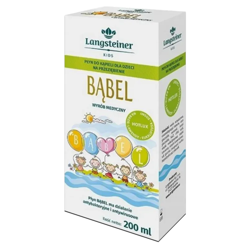 BĄBEL PŁYN DO KĄPIELI DLA DZIECI NA PRZEZIĘBIENIE 200 ml