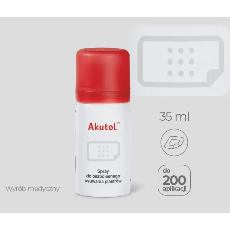 AKUTOL SPRAY DO BEZBOLESNEGO USUWANIA PLASTRÓW 35 ml