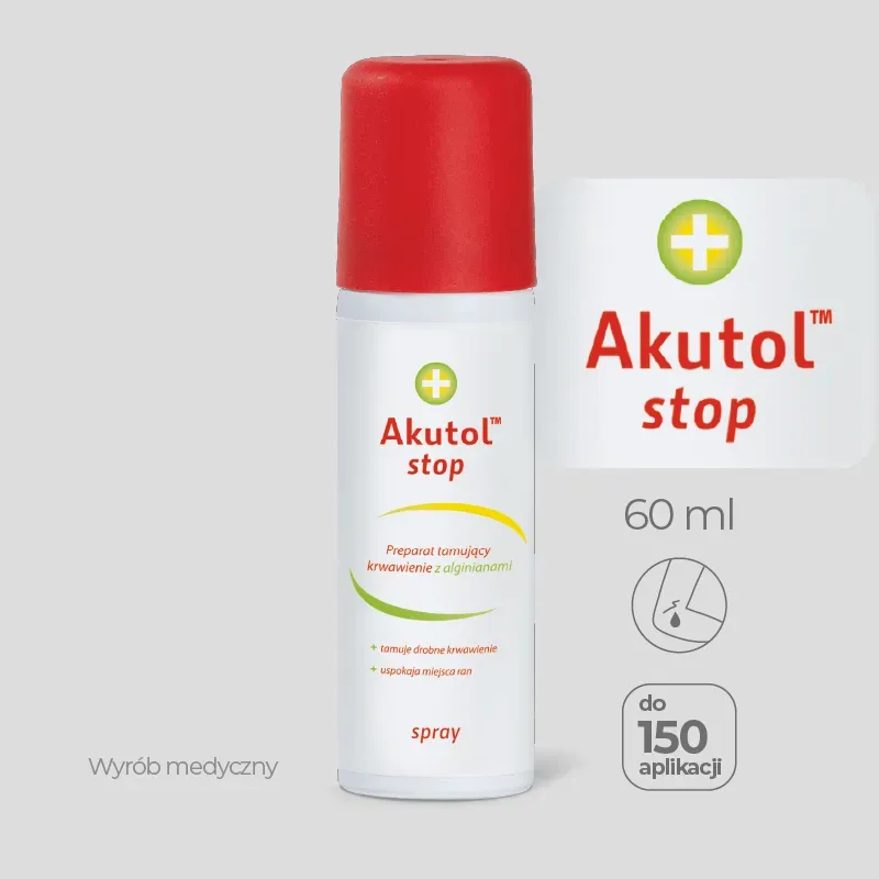 AKUTOL STOP PREPARAT TAMUJĄCY KRWAWIENIE Z ALGINIANAMI 60 ml