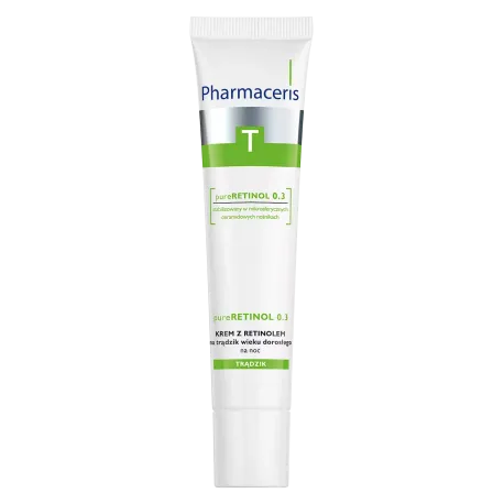 PHARMACERIS T PURE RETINOL 0.3 KREM Z RETINOLEM NA TRĄDZIK WIEKU DOROSŁEGO NA NOC 40 ml