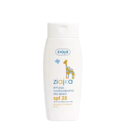 ZIAJA ZIAJKA EMULSJA WODOODPORNA DLA DZIECI SPF 25 OCHRONA ŚREDNIA UVA + UVB