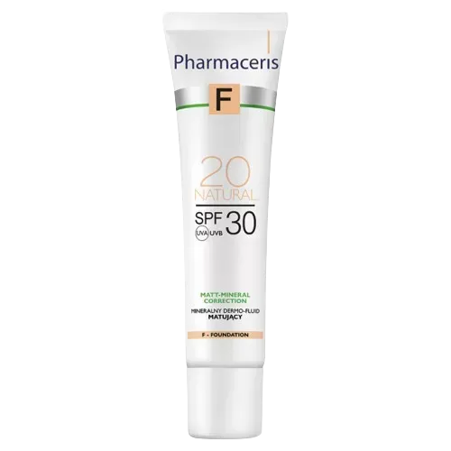 PHARMACERIS F MATT-MINERAL-CORRECTION MINERALNY DERMO-FLUID MATUJĄCY SPF 30 20 NATURAL 30 ml