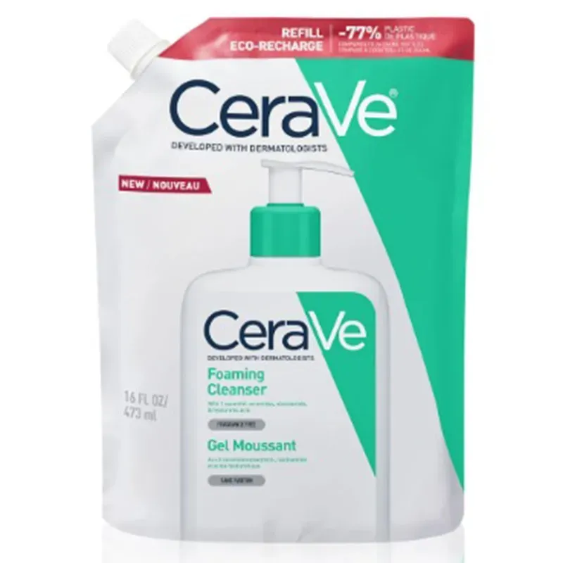 CERAVE REFILL OCZYSZCZAJĄCY ŻEL DO MYCIA DLA SKÓRY NORMALNEJ I TŁUSTEJ 473 ml
