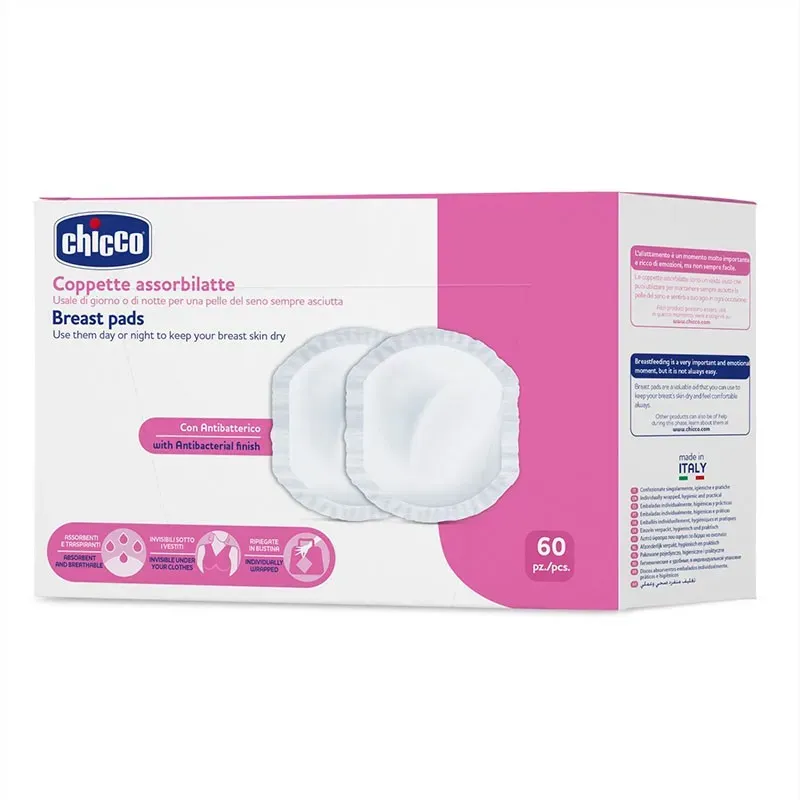 CHICCO WKŁADKI LAKTACYJNE 60 sztuk DELIKATNIE USZKODZONE OPAKOWANIE ZEWNĘTRZNE