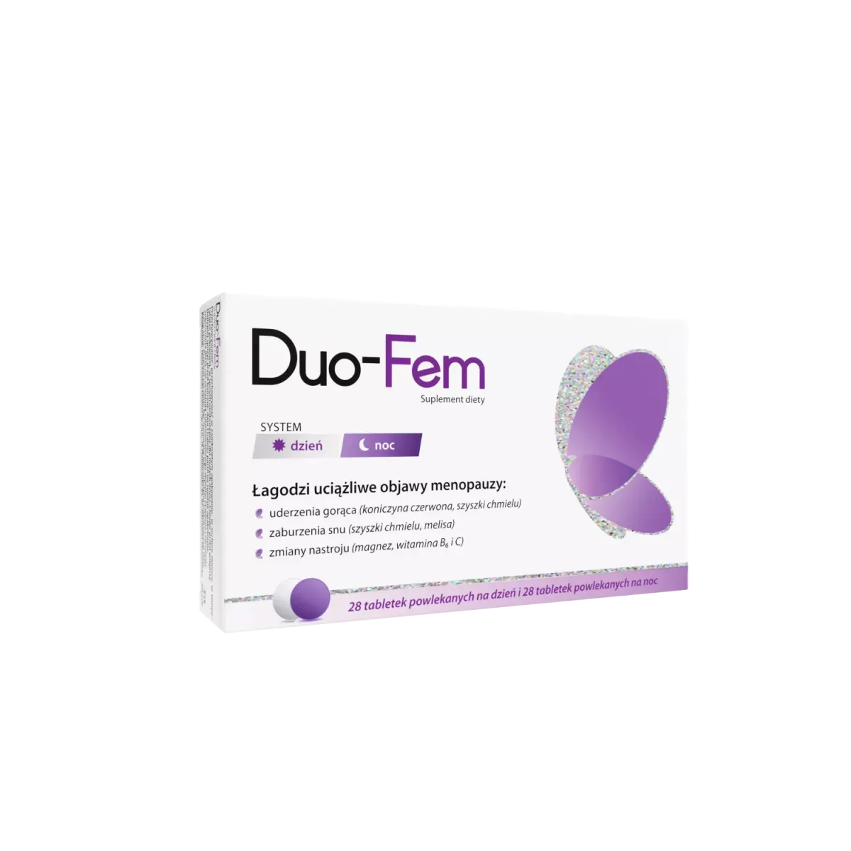 DUO-FEM 28 tabletek na dzień: + 28 tabletek na noc