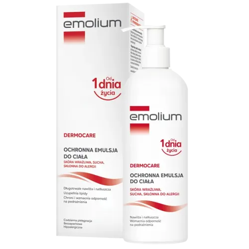 EMOLIUM DERMOCARE OCHRONNA EMULSJA DO CIAŁA 400 ml DW:2026/12/31