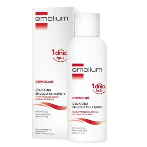 EMOLIUM DERMOCARE DELIKATNA EMULSJA DO KĄPIELI 400 ml DW:2026/04/30