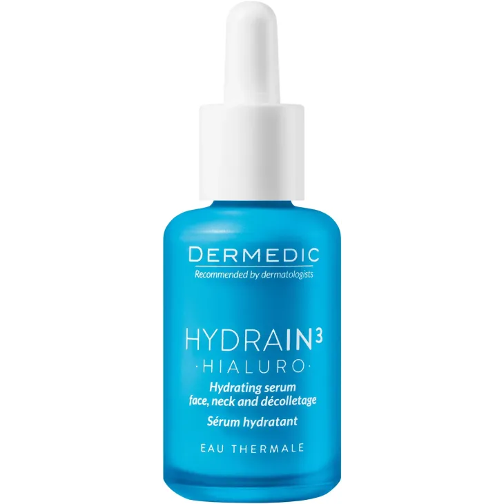DERMEDIC HYDRAIN3 HIALURO SERUM NAWADNIAJĄCE TWARZ, SZYJĘ I DEKOLT 30 ml