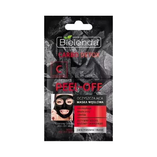 BIELENDA OCZYSZCZAJĄCA MASKA WĘGLOWA PEEL-OFF 2 x 6 g