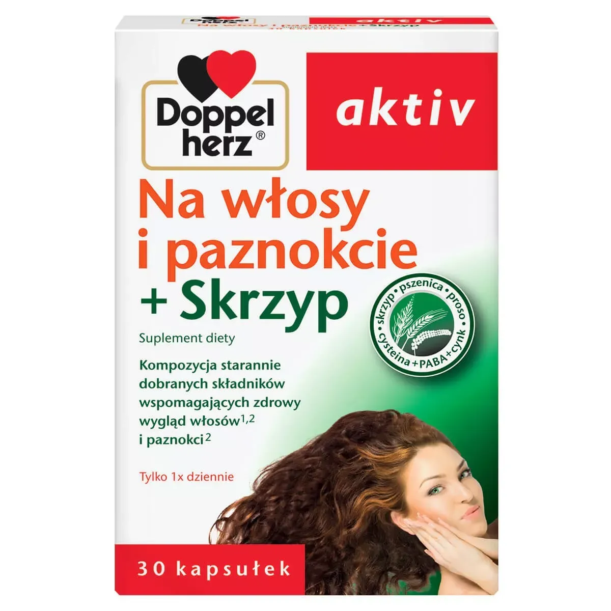 DOPPELHERZ AKTIV NA WŁOSY I PAZNOKCIE + SKRZYP 30 kapsułek
