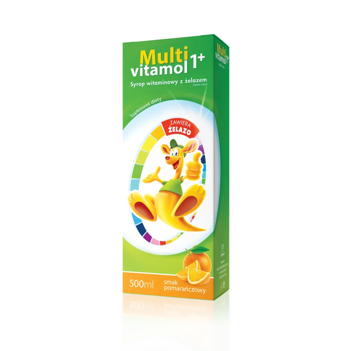 MULTIVITAMOL 1+ SMAK POMARAŃCZOWY 500 ml syrop