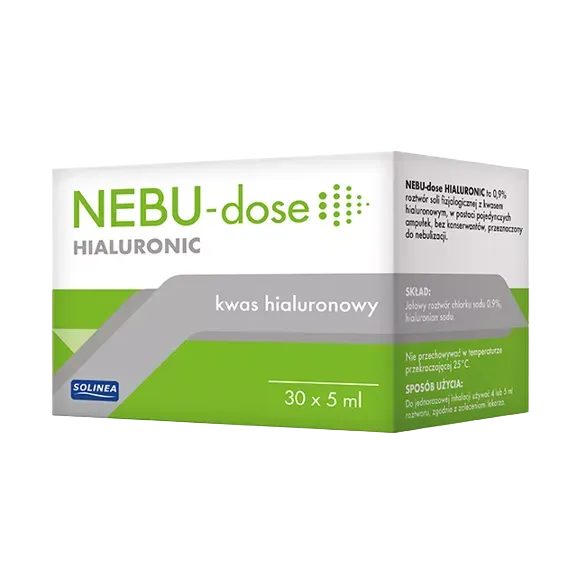 NEBU-DOSE HIALURONIC: 30 ampułek po 5 ml roztwór: do inhalacji