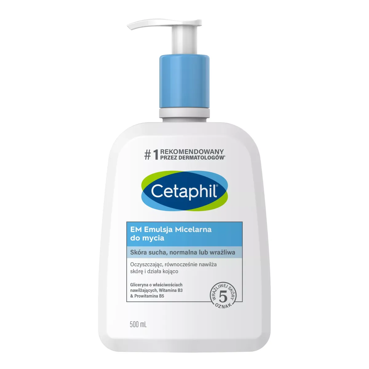 CETAPHIL EM EMULSJA MICELARNA DO MYCIA Z POMPKĄ 500 ml