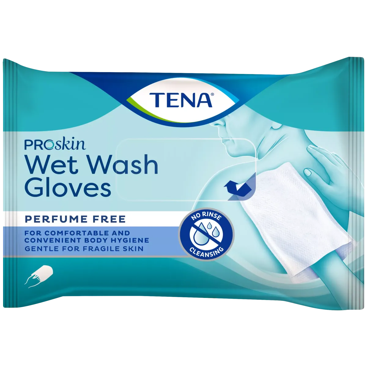 TENA WET WASH GLOVES Nawilżane Myjki 8szt.
