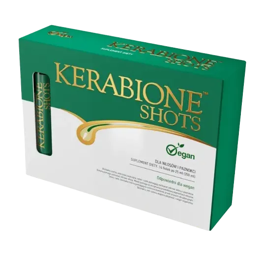 KERABIONE SHOTS 14 x 25 ml wegańska formuła na wypadanie włosów do picia